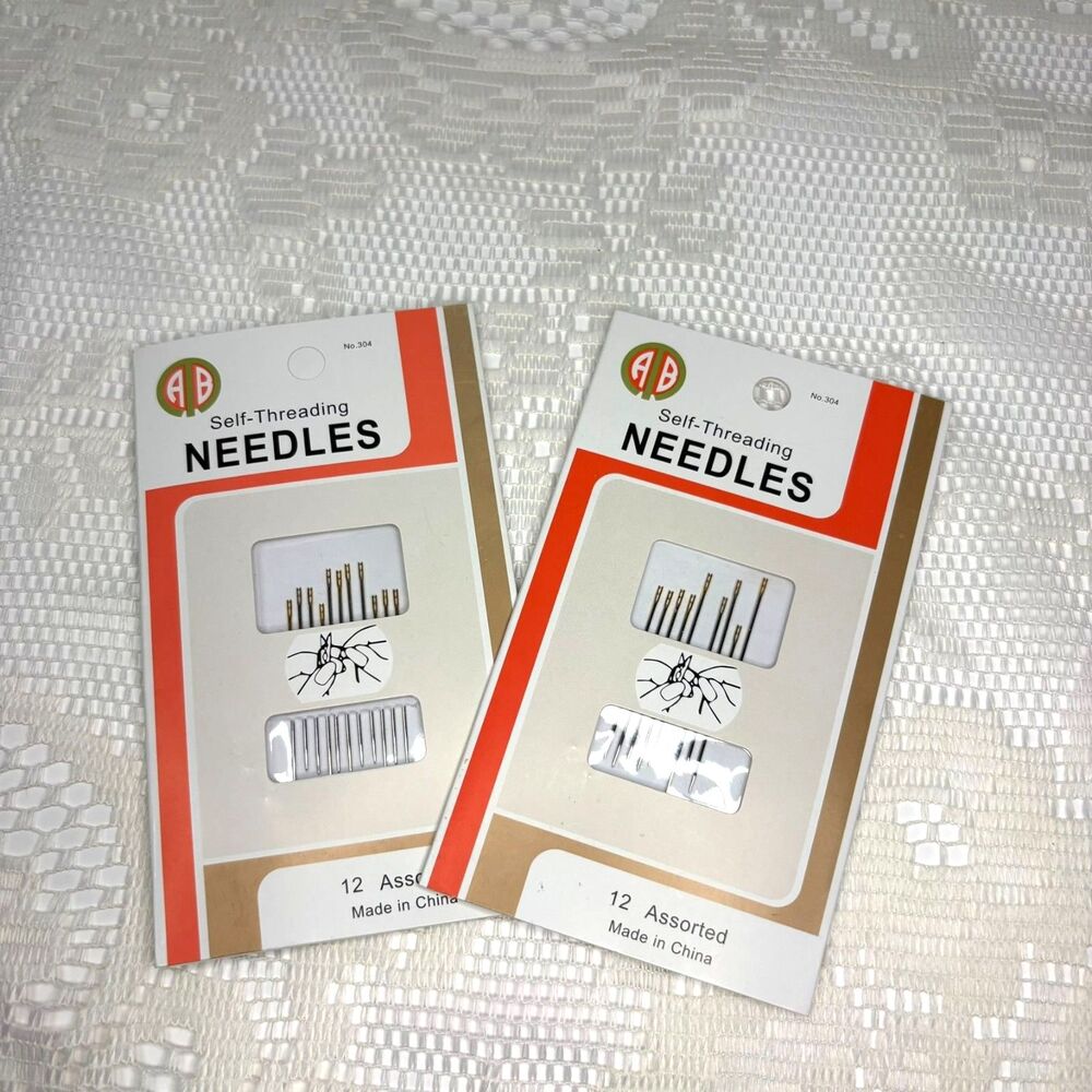 Lot of 2 Packs AB Self-Threading Needles No. 304 | Partial Sets (Read Info)